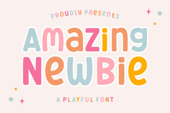 Amazing Newbie: A Playful Display Font for Digital Sellers
