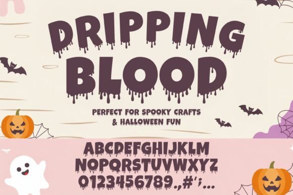 Dripping Blood Halloween Fonts