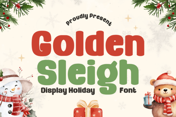 Golden Sleigh: A Holiday Font for Embroidery