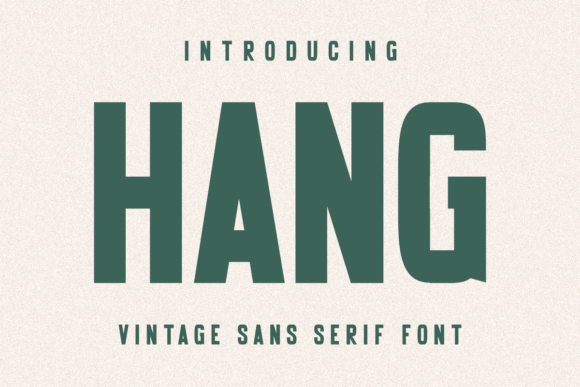 Hang: Bold, Attitude-Driven Font for Embroidery