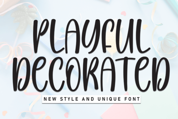 Playful Decorated: A Bold Display Font for Creative Publishing