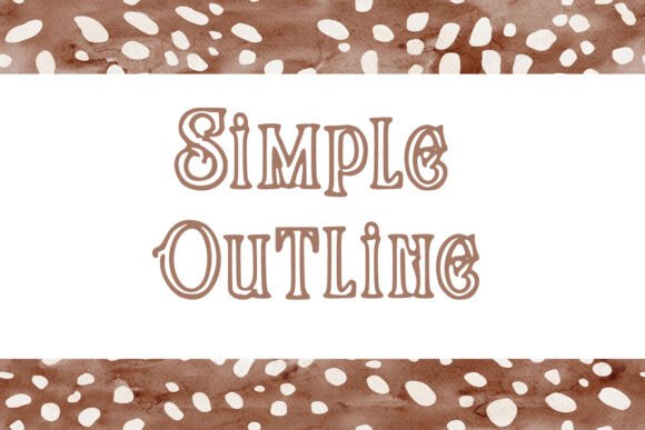 Simple Outline Fonts for Display Projects