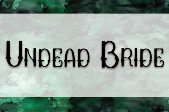 The Undead Bride: A Bold Display Font for Creative Branding
