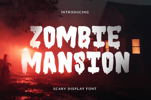 Zombie Mansion: A Spooky Display Font for Halloween Branding